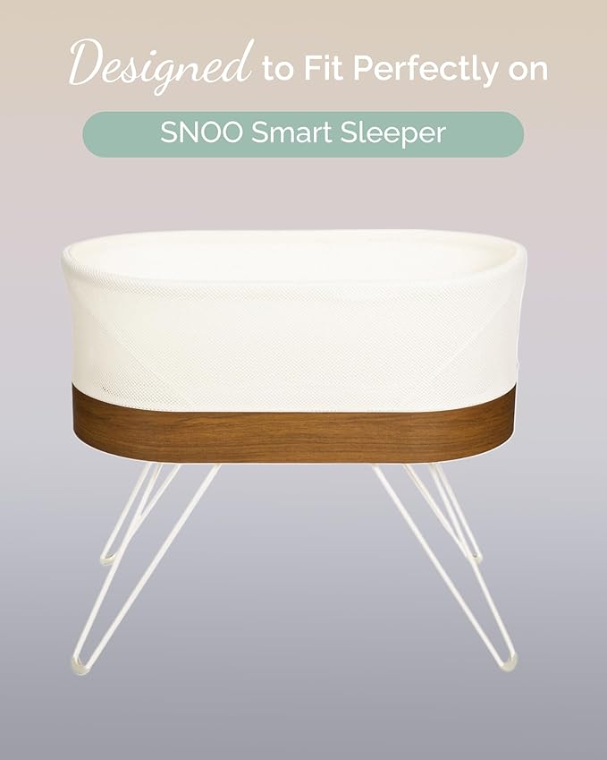 Bassinet Fitted Sheets Compatible with SNOO Happiest Baby Oval Bassinet - Buttery Soft, Silky Comfort, Premium Stretchy Jersey Knit Sheets - Pale Pink + Lavendar + Cloud, 3 Pack