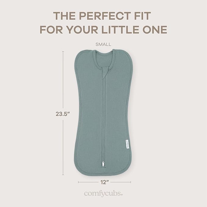 Comfy Cubs Swaddle Blanket Baby Girl Boy Easy Zipper Wrap 2 Pack Newborn Infant Sleep Sack (Small 0-3 Months, Nomadic Blue, Azul)