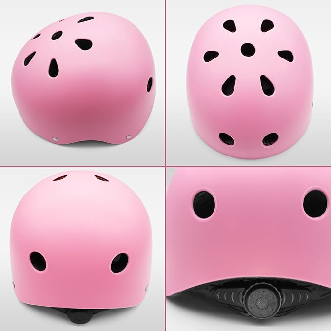 Kids Bike Helmet, Toddler Helmet for Kids Ages 3-5-8, Skateboard Helmet with Knee Elbow Wrist Pads for Boys Girls, Adjustable Protective Gear Set for Skating Bicycling Roller