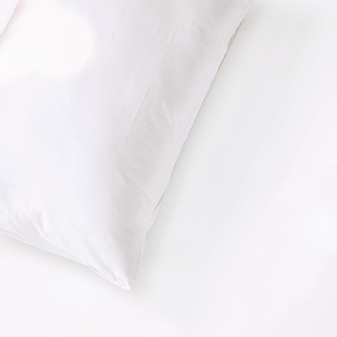 MakeMake Organics Organic Full Fitted Sheet Set GOTS Certified Organic Cotton Fitted Sheet with 2 Pillowcase Ultra Soft Non Toxic Breathable Hypoallergenic Colorful Neutral (Full, Solid Ivory)