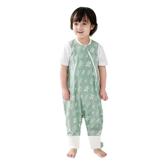 Duomiaomiao 0.5 TOG Toddler Sleep Sack 36-48 Months 100% Cotton Lightweight Baby Sleep Sack with Feet, Breathable Comfy Toddler Wearable Blanket