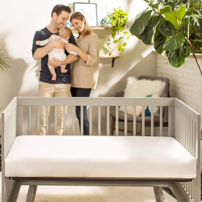 Naturepedic Organic Baby Crib Mattress - Classic 144 Coil 2-Stage Infant & Toddler Mattress - Waterproof Baby Bed Mattress for Crib - Non-Toxic Standard