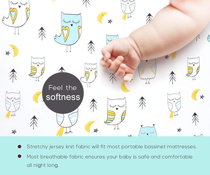 BROLEX Baby Fitted Crib Sheets: Kid Crib Sheets - Set of 2 for Toddler Standard Size Crib Mattress for Boys and Girls - Jersey Knit Crib Bed Sheets Arrow Owl