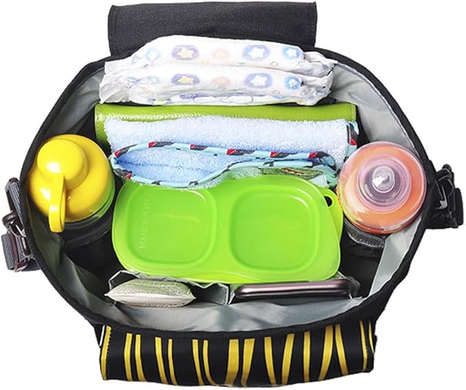 carrotez Universal Stroller Caddy – Large Capacity Organizer with Cup Holders & Front Wipes Pocket