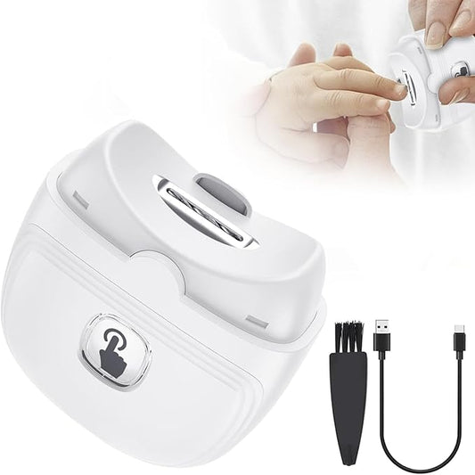 Automatic Electric Nail Clipper Baby Electric Nail Trimmer 2 Speed Rechargeable Kit for Elderly Baby Nail Trimmer LED Light Manicure Set Gift for Kids,Adult