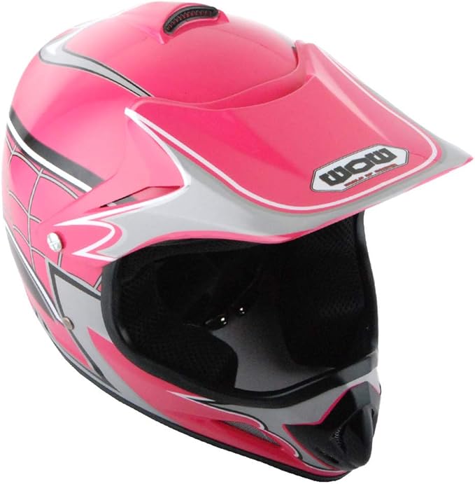WOW Youth Kids Motocross BMX MX ATV Dirt Bike Dianosour Helmet Dragon + Goggles + Martian Youth Glove Bundle: HJOY MG Bundle