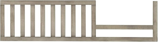 Toddler Bed Safety Guard Rail for Evolur Baby Convertible Cribs - Solid Wood Rail for Convertible Crib to Toddler Bed Conversion - Safety Bed Rail for Children (Porcini, Model 811)
