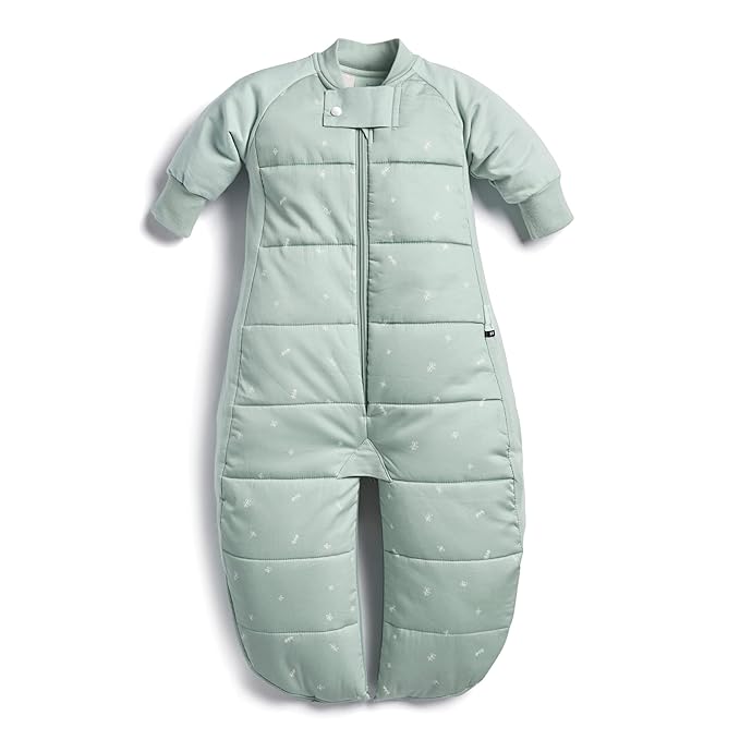 ergoPouch Sleep Suit Bag 3.5 TOG – Baby Sleep Sack & Wearable Blanket, 2-in-1 Convertible Sack to Suit with Legs for Safe Movement, Regulates Temperature Overnight, Unisex (8-24 Months, Sage)