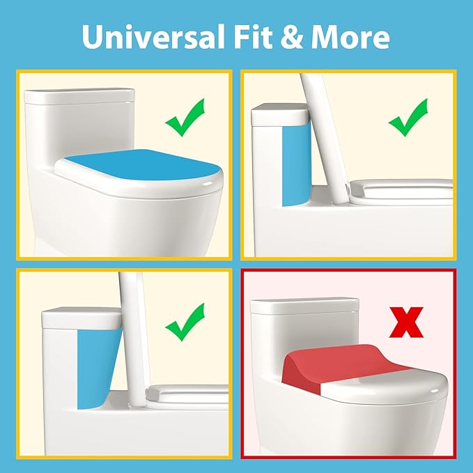 4our Kiddies Toilet Locks Baby Proof, Baby Proofing Toilet Seat Lock with Extra Pallet Fit for Most Standard Toilet, Easy Intallation Toilet Lid Lock for Child Safety with 1 Extra 3M Adhesive((1 Pack)