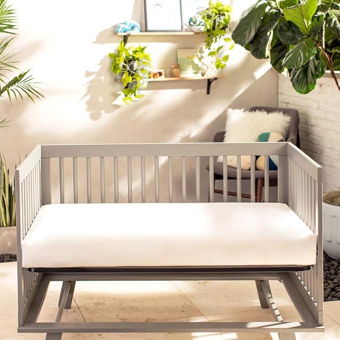 Naturepedic Organic Baby Crib Mattress - Lightweight Infant & Toddler Bed - Waterproof, Non-Toxic, Standard Size 52" x 28"