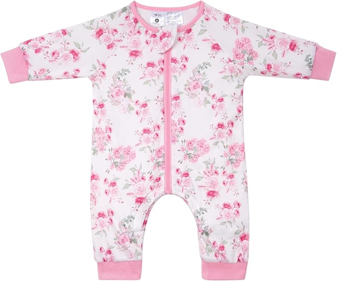 Baby 1.0 TOG Long Sleeve Sleep Suit with Legs, Premium Baby Swaddle Transition Sleep Sack, Newborn to 24 Months
