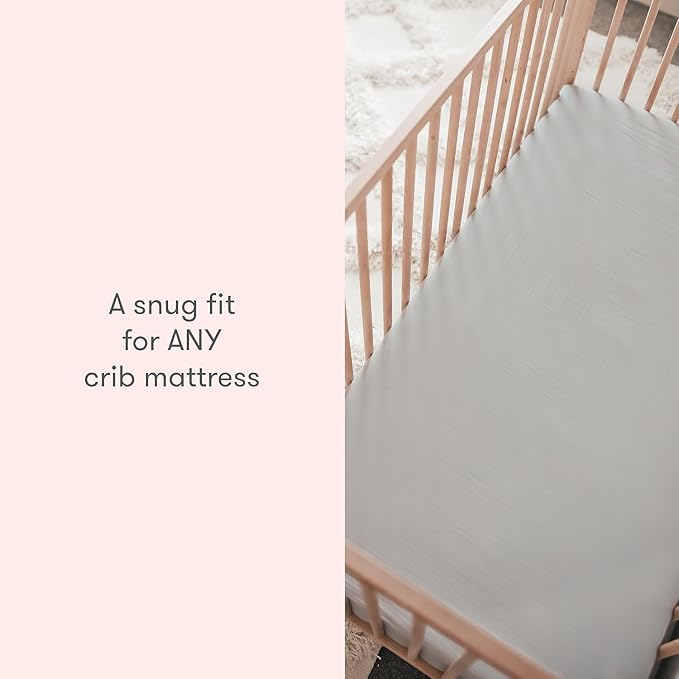 Newton Baby Fitted Crib Sheet (2-Pack) - Ultra Breathable and Soft, Organic Cotton, Fits All Standard Cribs, Sage