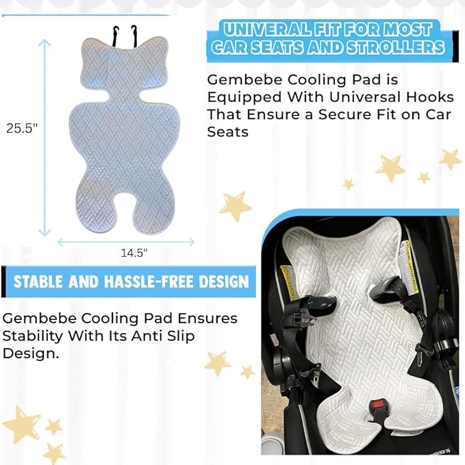 Baby Stroller Cooling pad car seat Cooling pad Universal Ice Cushion for car seat & Baby Stroller Liner | Baby Cooling Item in hot Summer Qmax 0.35