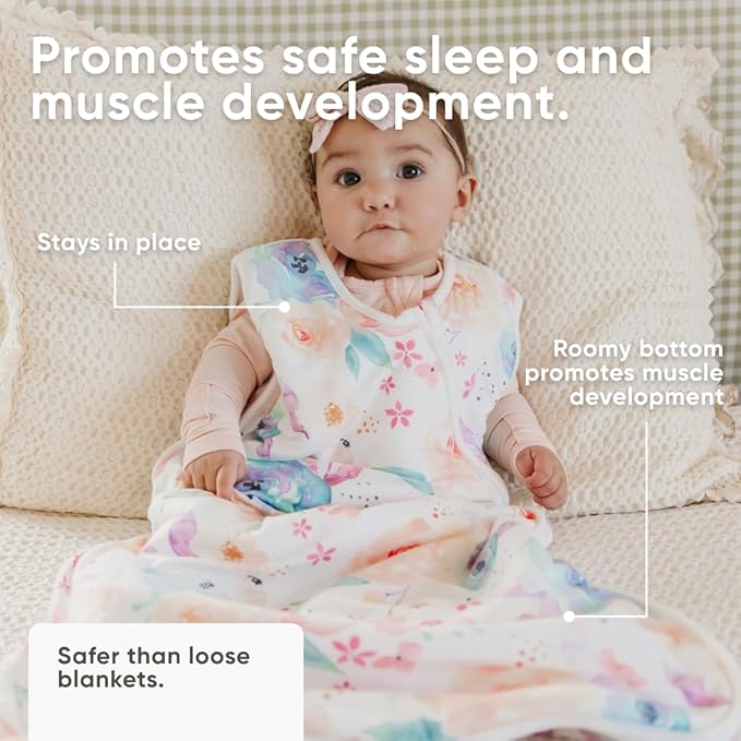 Copper Pearl Sleep Sack: Warm and Cozy Baby Bag in a Variety of Trendy Designs, Safe Alternative to Blankets, Sleeveless Baby Sleep Sack Swaddle Sizes Newborn to 24 Months - Bloom