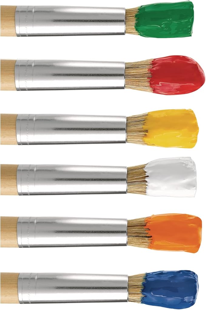 Colorations Paraben-Free Washable Tempera Paint for Kids - 8 Ounce Bottles, Set of 6 Primary Colors, Non-Toxic and Made in The USA