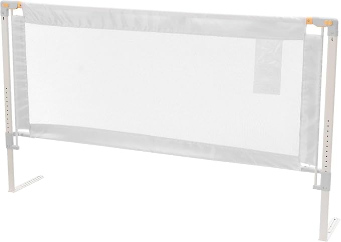 VEVOR Toddler Bed Rail, Kids Beds Guard Rail with Reinforced Iron Pipe and Oxford Cloth, Adjustable Height Bed Side Railing, Portable Guard Bumper Barrier for Crib, Bunk, 59.06 x 35.04 in, 1 Piece