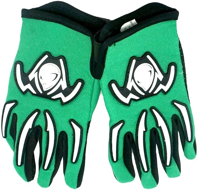 WOW Youth Kids Motocross BMX MX ATV Dirt Bike Dianosour Helmet Dragon + Goggles + Martian Youth Glove Bundle: HJOY MG Bundle