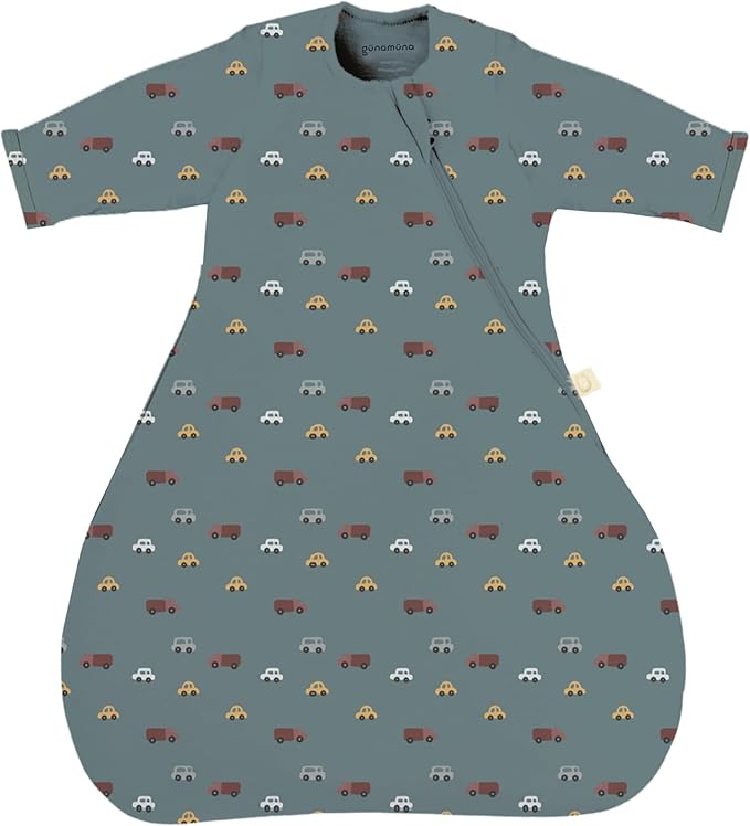 GUNAMUNA Long-Sleeve Transitional Swaddle Sleep Bag 2.5 TOG – Soothes Infants 3-6 Months, Easy Diaper Changes with WONDERZiP