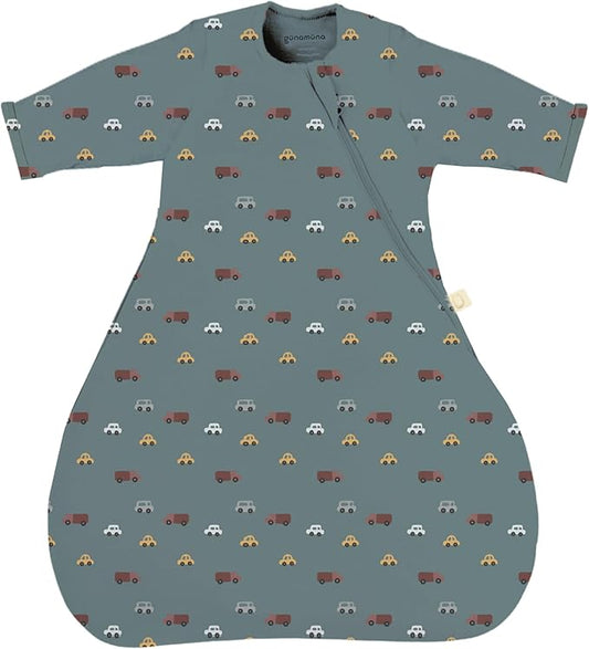 GUNAMUNA Long-Sleeve Transitional Swaddle Sleep Bag 2.5 TOG – Soothes Infants 3-6 Months, Easy Diaper Changes with WONDERZiP