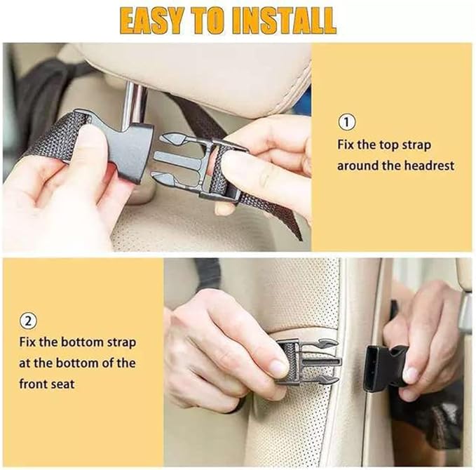 Kardne 2 Pack Backseat Car Organizer & Kick Mat, Waterproof Seat Back Protector with Clear Pad/Tablet Holder, Universal Fit Car Organizer for Kids Travel Essentials & Storage for SUV/Truck/Sedan