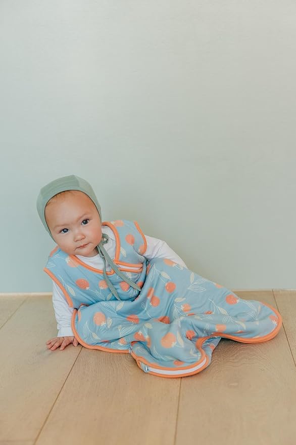 Copper Pearl Sleep Sack: Warm and Cozy Baby Bag in a Variety of Trendy Designs, Safe Alternative to Blankets, Sleeveless Baby Sleep Sack Swaddle Sizes Newborn to 24 Months - Clementine