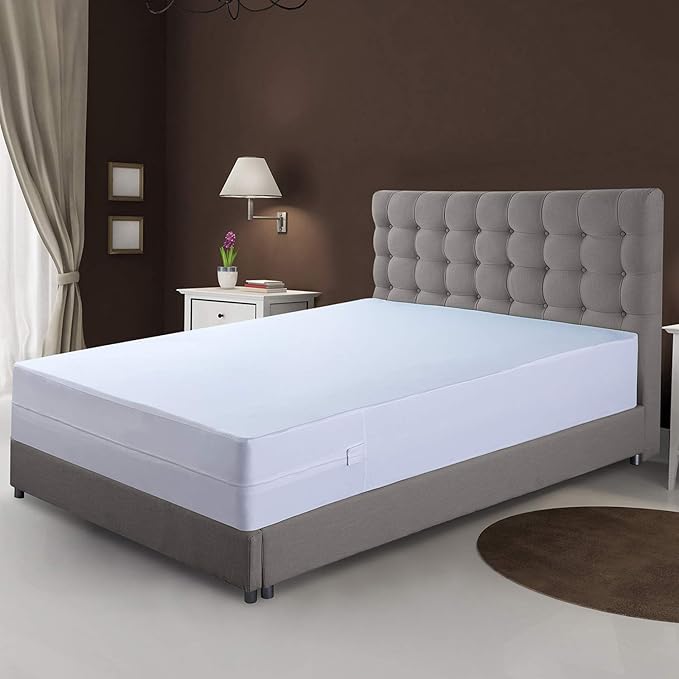 Utopia Bedding Twin Mattress Protector Zippered, 100% Waterproof Bed Bug and Dust Mite Proof Mattress Encasement, Absorbent 6 Sided Mattress Cover