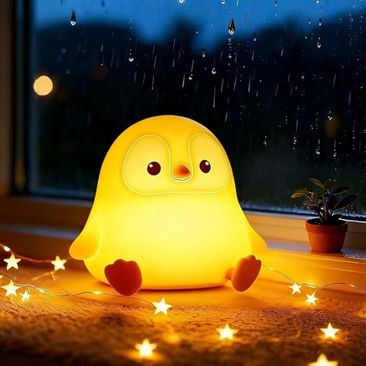 KangTen CHEN Cute Penguin Night Light for Kids Bedroom, Animal Silicone Nursery Night Lamp Touch Control Nightlights USB Rechargeable Bedside Lamp for Baby Children Toddlers Girls Gift