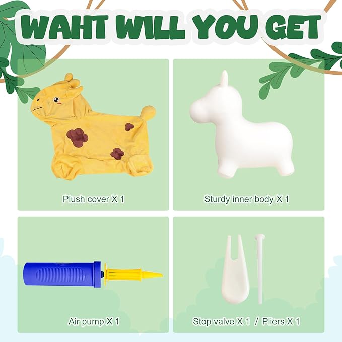 Inflatable Bath Toys Giraffe Ride On Toy for Kids Toddlers Boys and Girls