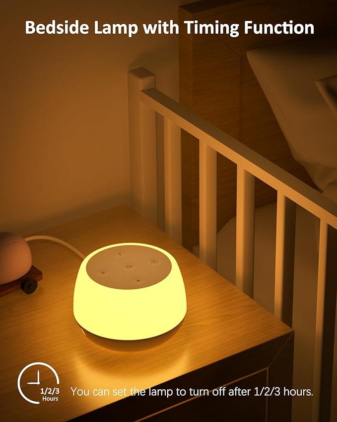 Bonsery Kids Night Light Touch 3 Modes & 9 Colors Changing, Rechargeable Bedside Lamp Stepless Dimmable, Portable Touch Table Lamp with Timing & Memory, Soft Eye Caring Night Lamp for Kids Adults