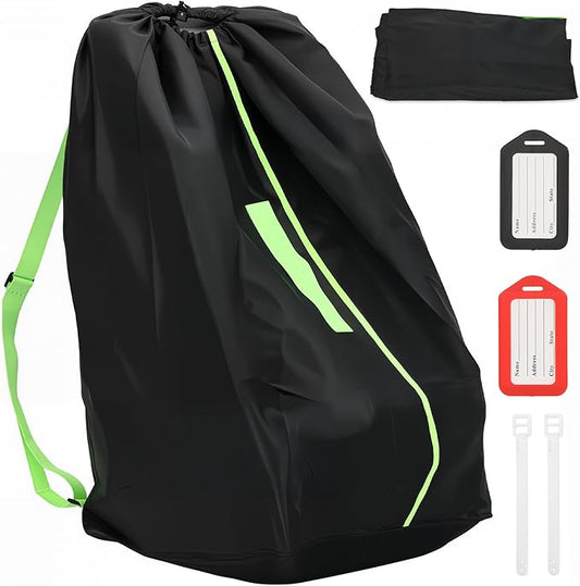 Saranna Car Seat Travel Bag for Airplane, Carseat Bags for Air Travel, Waterproof Durable Carrier Cover for Infant & Toddler Car Seats, Portable Carseat Cover with Shoulder Straps and 2 Luggage Tags