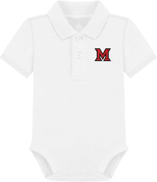 Creative Knitwear College Baby Polo Bodysuit Solid - Team Logo, Multiple Colors, for Boys & Girls (0-12 Months)