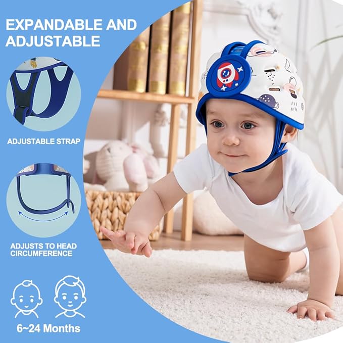Baby Helmet for Crawling Walking Baby Head Protector Head Protection for Infant Baby Soft Cushion Safety Toddler Headguard 1-2 Years Old 6-12 Months