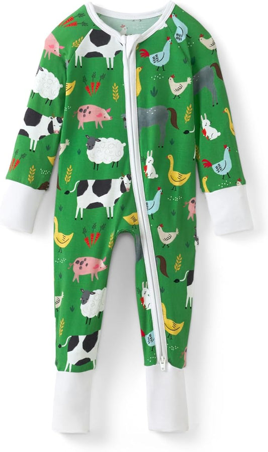 Little Sleepies Pajamas for Baby Boys & Girls, Viscose from Bamboo Baby Pajamas, Preemie & Newborn Sleepers, 2-Way Zipper PJs