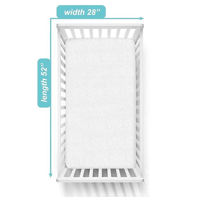American Baby Company 3 Pack Waterproof Fitted Crib Mattress Protector 52" x 28" - Quilted, Noiseless, Soft & Breathable Crib & Toddler Mattress Pad Cover