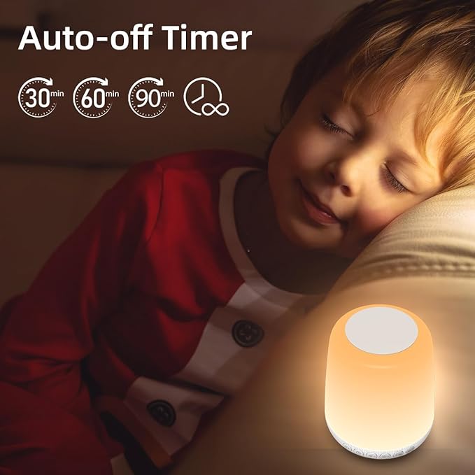 iMosleep Night Light LED Touch Night Dimmable with 20 Levels of Brightness 4 Timer Rechargeable Battery for Bedroom Baby Nursery Living Room Home for Kids and Adult Breastfeeding Sleep Aid White