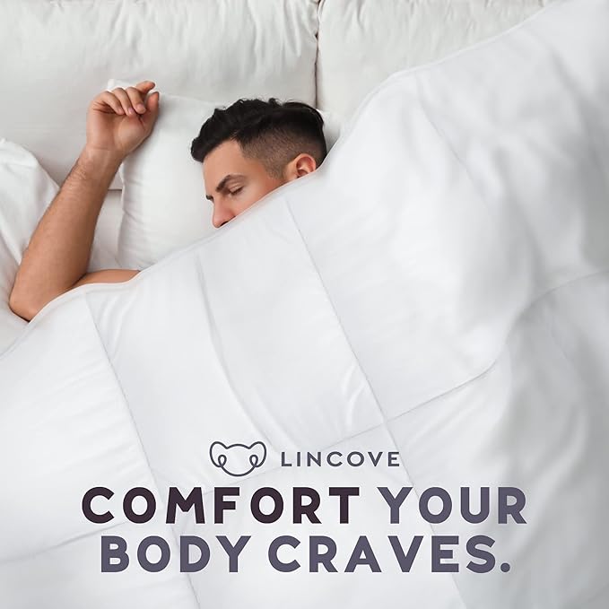 Down Alternative Comforter – Corner Loops in Each Corner, 400 Thread Count 100% Cotton Sateen Shell, Soft and Plush Feel, Queen Size: 90”x90”