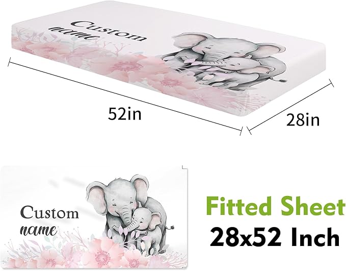 Custom Name Crib Bedding Set with Name, 2 Piece Animal Series Baby Set with Blanket and Crib Sheet, Cozy and Soft Infant Nursery Bedding, Gifts for Toddler