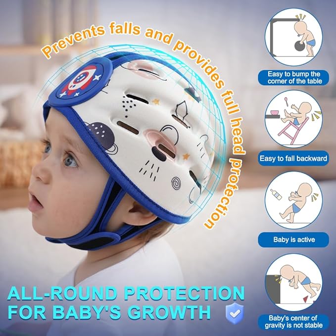 Baby Helmet for Crawling Walking Baby Head Protector Head Protection for Infant Baby Soft Cushion Safety Toddler Headguard 1-2 Years Old 6-12 Months