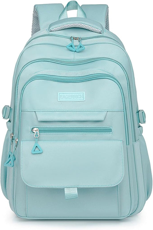 Eagerrich School Cute Aesthetic Backpack Girls Basckpack for Students Kids Teen Girls Large Capacity Bookbags College Backpacks Laptop Lightweight Bookbag Casual Travel Daypacks School Bag（Blue）