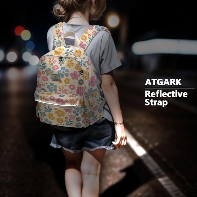 atgark Corduroy Toddler Backpack for Girls 2-5: Preschool Backpack for Girls