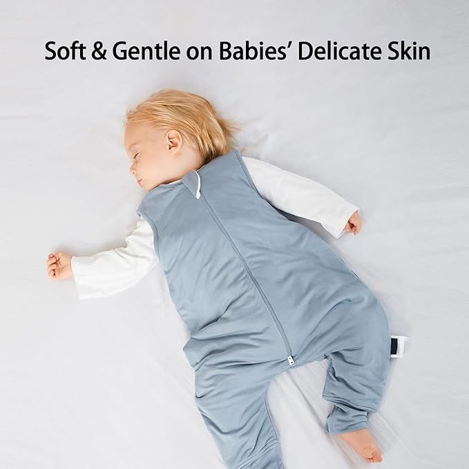 BubblePanda Rayon Made From Bamboo Toddler Sleep Sack with Feet 24-36 Months 2.5 Tog Winter Ultra Soft Warm Baby Sleep Bag Walker 2t-3t Quilted Thick Wearable Blanket with Legs 2-Way Zipper