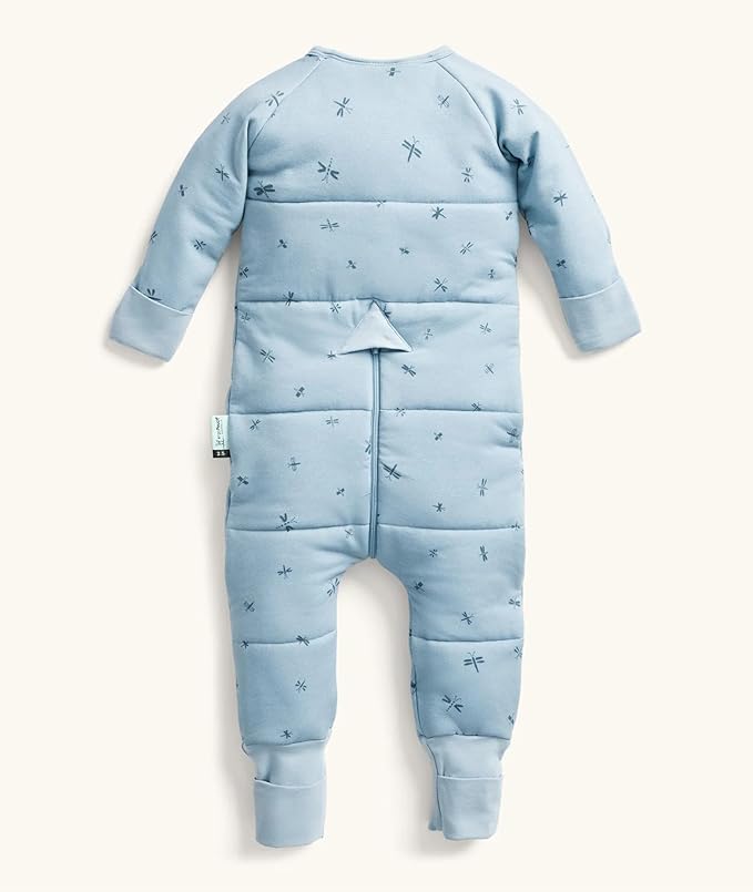 ergoPouch Sleep Onesie 2.5 TOG – Warm Baby Romper & Sleep Layer with Full-Zip, Guarding Against Blankets, Breathable & Movement-Friendly, Ideal for Transitional Sleeping (4-5 Years, Dragonflies)