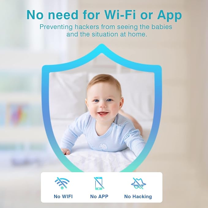 Baby Monitor with 2 Cameras, Video Baby Monitor, 4.3" LCD Split Screen,2-Way Audio, Crying Detection, Night Vision, Temperature Detection
