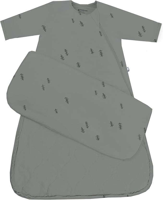GUNAMUNA Long Sleeve Sleep Sack for Babies, Wearable Sleep Bags, Soft Rayon, 1.0 TOG, Essentials for Newborns