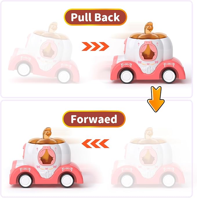 Toys for 2 3 Year Old Girl Truck, 7-in-1 Girl Carrier Truck Car with Light & Sound, Toddler Girl Car Toys Age 2-4, Cars for 2+ 3+ Year Old Girls Birthday
