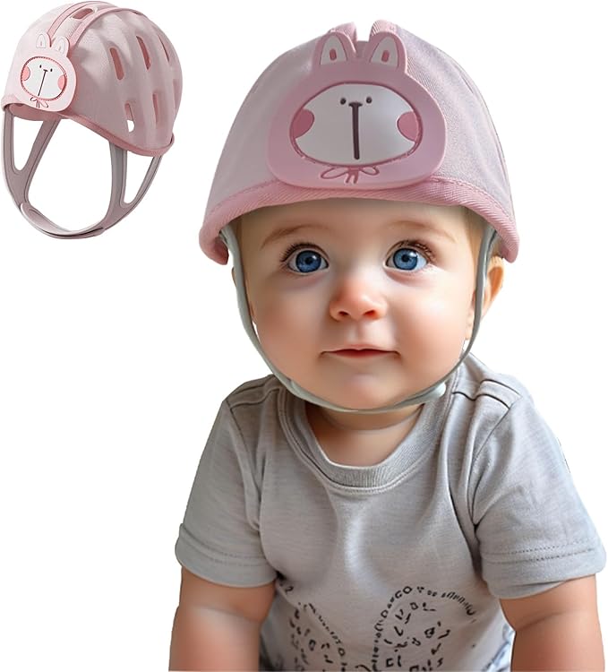 Baby Helmet for Crawing Walking,Soft Infant Safety Helmet,Baby Helmet 1-2 Years for Anti-Fall Head Protector,Adjustable, Breathable
