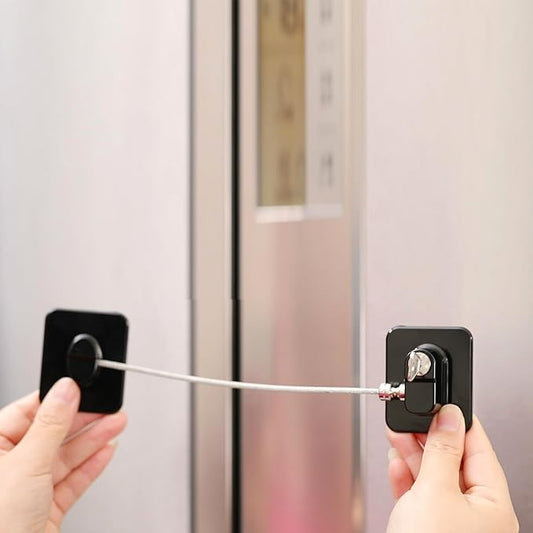 YEYA Upgraded Refrigerator Lock 2 Pack, Mini Fridge Lock for Kids, Child Safety Cabinet Doors