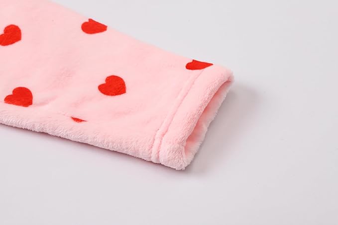 Umeyda Girls Fleece Hooded Robes, Warm Printed Bath Robe for Kids Soft Fuzzy Bathrobe for Gifts