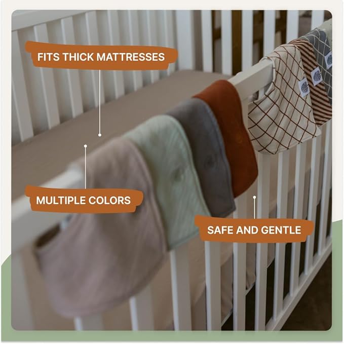 Parker Baby Soft & Durable Fitted Baby Crib Sheets | Snug Fit for Standard Crib Mattresses | Machine Washable, Fade-Resistant & Modern Nursery Designs