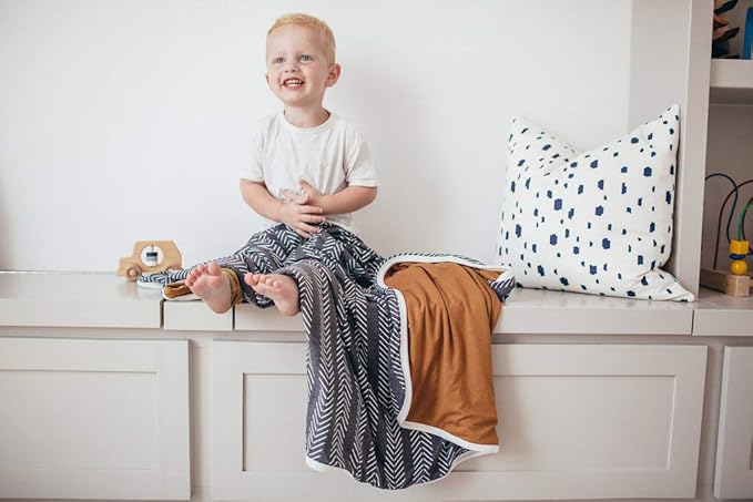 Copper Pearl Soft Baby Quilt - Three-Layer, Breathable, Toddler Blanket - Newborns to Toddlers - 46x46 Premium Polyester/Rayon - Cozy - Canyon